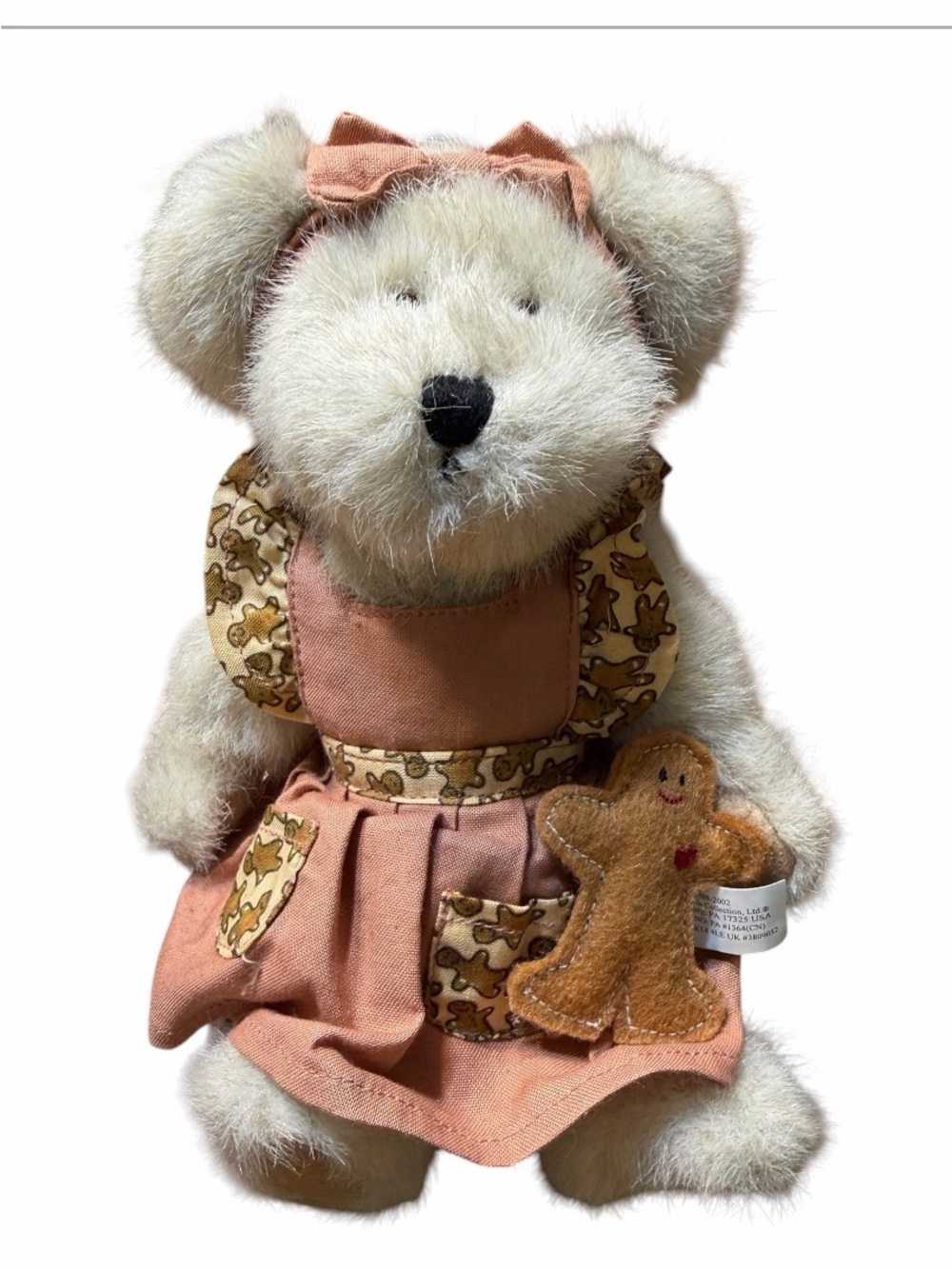 Boyds Bear Plush Bear Mary Kate Gingerbeary 8” bear with Gingerbread cookie 2002